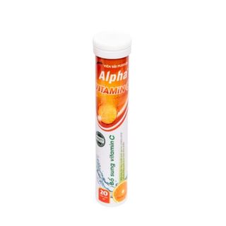 Viên sủi Alpha bổ sung vitamin C tăng sức đề kháng Tuýp 20 viên
