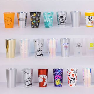 Ly trà sữa Bạc tráng gương In LoGo theo yêu cầu ( Giá cả thương lượng )