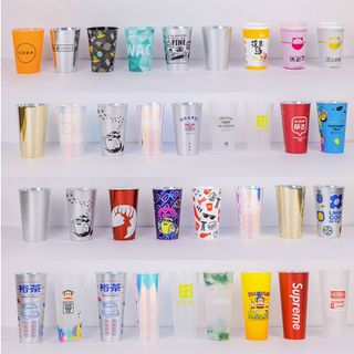 Ly trà sữa Bạc tráng gương In LoGo theo yêu cầu ( Giá cả thương lượng )