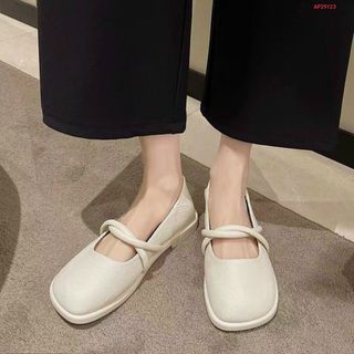 Giày búp bê nữ da mềm 2 quai ngang xoắn đẹp