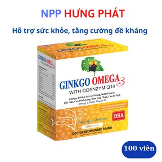 Ginko omega 3 with coenzym giảm đau dầu hoa mắt chóng mặt tai biến mạch máu não – Hộp 100 viên giá sỉ