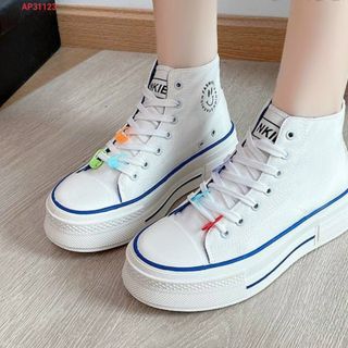Giày thể thao nữ màu trắng cổ cao đẹp