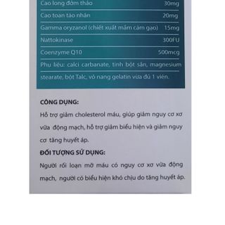 Viên uống giảm mỡ máu Lipid Plus hỗ trợ giảm - Hộp 30 viên