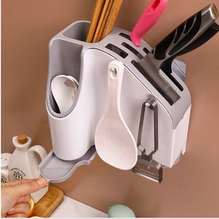 Kệ Cắm Dao Đũa Đa Năng Kèm Giá Đỡ Điện Thoại