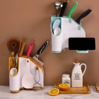 Kệ Cắm Dao Đũa Đa Năng Kèm Giá Đỡ Điện Thoại