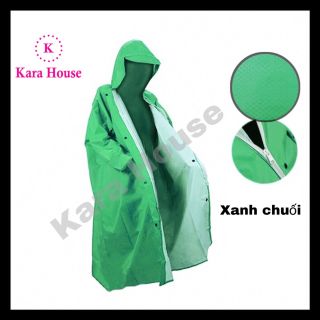 Áo mưa dây kéo trước vải da cá