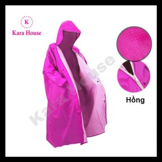 Áo mưa dây kéo trước vải da cá