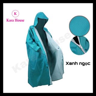 Áo mưa dây kéo trước vải da cá
