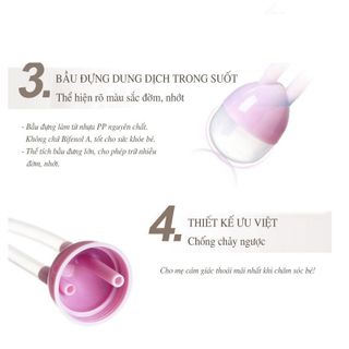 Dụng cụ hút mũi HANOMED hút sạch đờm cho bé , giảm đau sung mũi họng