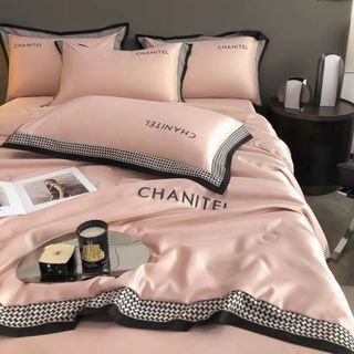Bộ chăn ga gối phi lụa chanitel