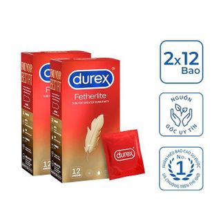 Bao cao su Durex Fetherlite- hộp 12 cái
