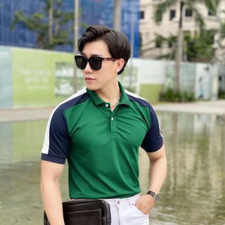 POLO NAM, POLO, ÁO POLO NAM PHỐI VAI VẢI CÁ SẤU