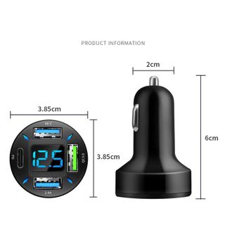 Tẩu sạc 4 cổng QC 3.0+2.4A