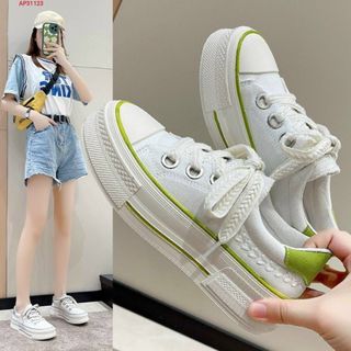 Giày thể thao nữ dáng basic gót viền màu đẹp