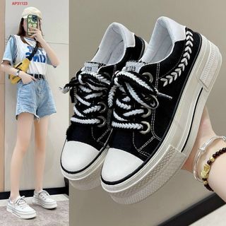 Giày thể thao nữ dáng basic gót viền màu đẹp