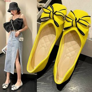 Giày búp bê nữ da mềm phối nơ đẹp