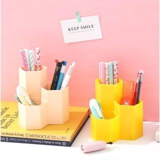 Hộp Đựng Bút 3 Ngăn Tổ Ong Siêu Xinh