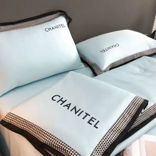 Bộ chăn ga gối phi lụa chanitel 2023