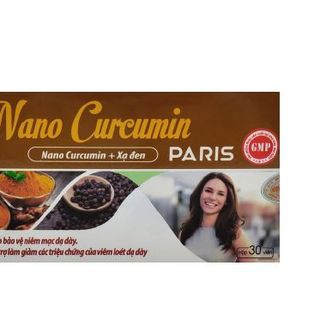 Viên uống Nano Curcumin Paris loét dạ dày , giảm trào ngược–Hộp 30 viên