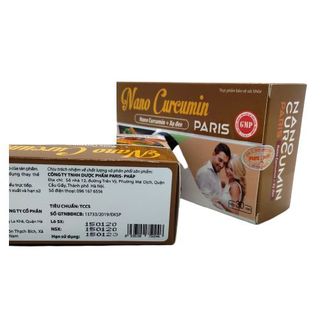 Viên uống Nano Curcumin Paris loét dạ dày , giảm trào ngược–Hộp 30 viên