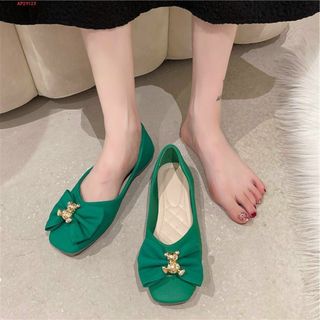 Giày búp bê nữ phố nơ gấu đẹp AP31