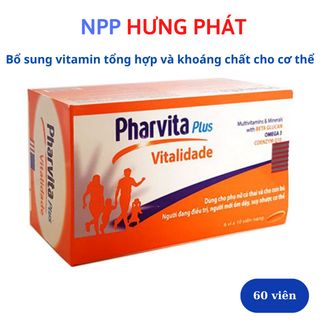 PHARVITA PLUS bổ sung Vitamin, Khoáng chất cần thiết cho cơ thể - Hộp 60v giá sỉ