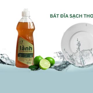 Nước rửa bát thảo mộc đánh bay dầu mỡ, khử mùi, bảo vệ da tay, an toàn cho mẹ bầu, phụ nữ sau sinh, trẻ nhỏ 400ml