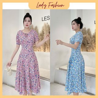 (HCM) Đầm suôn đuôi cái hoa nhí D066- Big size- Lady fashion- Khánh Linh Style giá sỉ