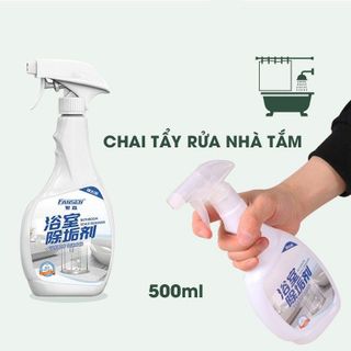 CHAI XỊT TẨY CẶN CANXI NHÀ TẮM 500ML, ĐÁNH BAY VẾT BẨN LÂU NĂM