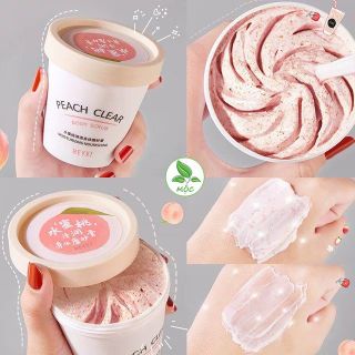Tẩy da chết body organic shop hương đào Heyxi sáng mịn da HTTBC1