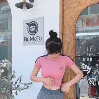 Croptop sọc vai Thể Thao Nữ Siêu Đẹp Giá Sỉ, Hàng Đẹp