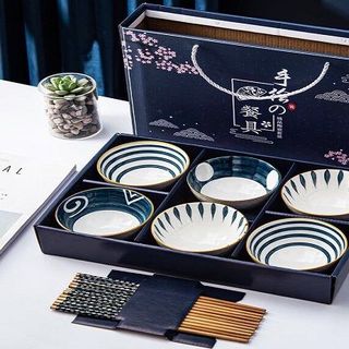 BỘ 6 CHÉN SỨ NHẬT BẢN KÈM ĐŨA
