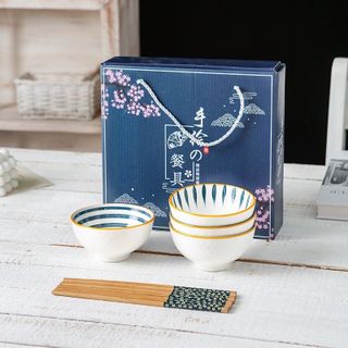 BỘ 6 CHÉN SỨ NHẬT BẢN KÈM ĐŨA