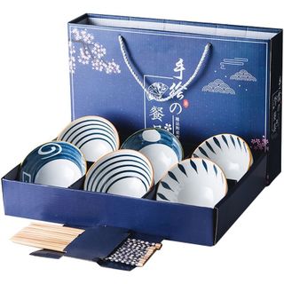 BỘ 6 CHÉN SỨ NHẬT BẢN KÈM ĐŨA