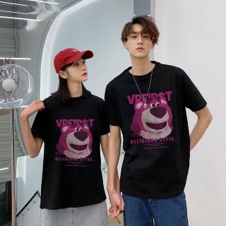 Áo thun gấu in VREIRS áo phông nam nữ unisex vải cotton thoáng mát