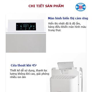 Máy lọc không khí gia đình tạo Ozone, UV, Ion âm, lọc các hạt bụi GL-K180 cho diện tích phòng đến 50m2