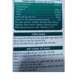 Viên dầu Cá Omega 369 DHA Plus sắng mắt bổ não – Hộp 60viên