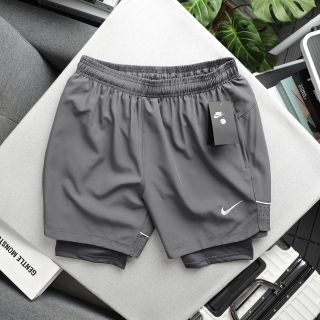 Quần đùi nam Logo xi giãn runing 2 lớp. Thể Thao Siêu Đẹp Giá Sỉ, Hàng Đẹp