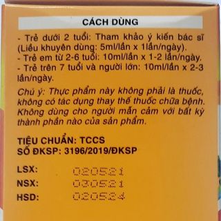 Siro Mát gan Atiso thanh nhiệt thải độc- Hộp 20 ống