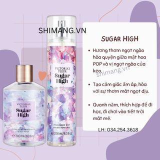[Combo] Nước Hoa Body Mist, Sữa Tắm Victoria Fleur hương nước hoa siêu thơm COBO