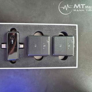 Mic không dây SX31 2 micro dành cho điện thoại gọn kết nối type C - Lightning nhanh pin khỏe