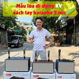 Loa kéo xách tay KV-119 Loa kéo xách tay bass đôi âm siêu trầm
