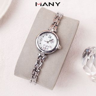 Đồng hồ mặt bướm Hongrui nữ tính - Đồng hồ đeo dạng lắc tay màu bạc thời trang ManYi giá sỉ
