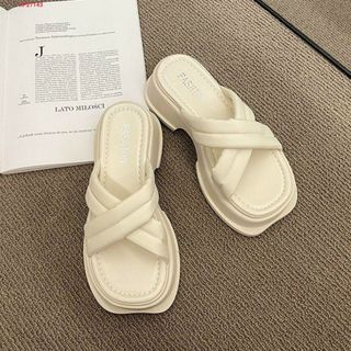 Dép sandan nữ quai chéo đế bánh mỳ êm chân