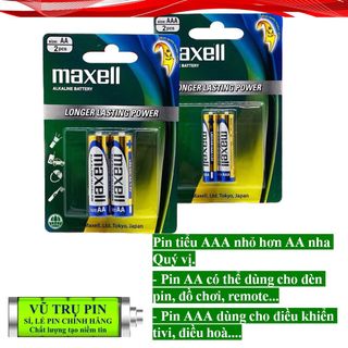 Pin tiểu AA, Pin tiểu AAA Maxell dùng cho điều khiển, remote, mic, đồ chơi các thiệt bị sử dụng pin