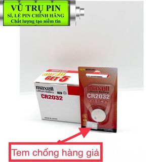 Pin Maxell Cr2016, CR2015, CR2032 Vỉ 1 viên chính hãng nhật bản giá sỉ