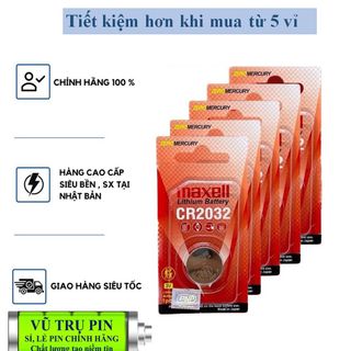 Pin Maxell Cr2016, CR2015, CR2032 Vỉ 1 viên chính hãng nhật bản