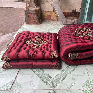 Bộ Đệm Ghế Thêu Hoa , nệm bệt , nệm ghế dài
