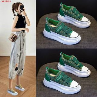 Giày thể thao nữ dáng basic đế bằng cao đẹp AP25