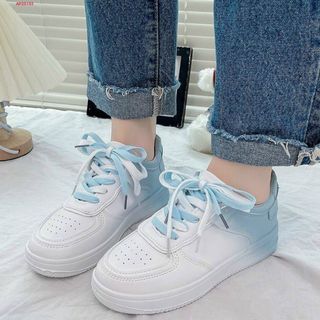 Giày thể thao nữ da mềm phối 2 màu đẹp